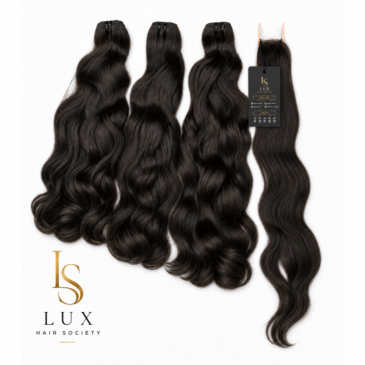 Lux Signature Raw Vietnamese Natural Wavy Bundle Set